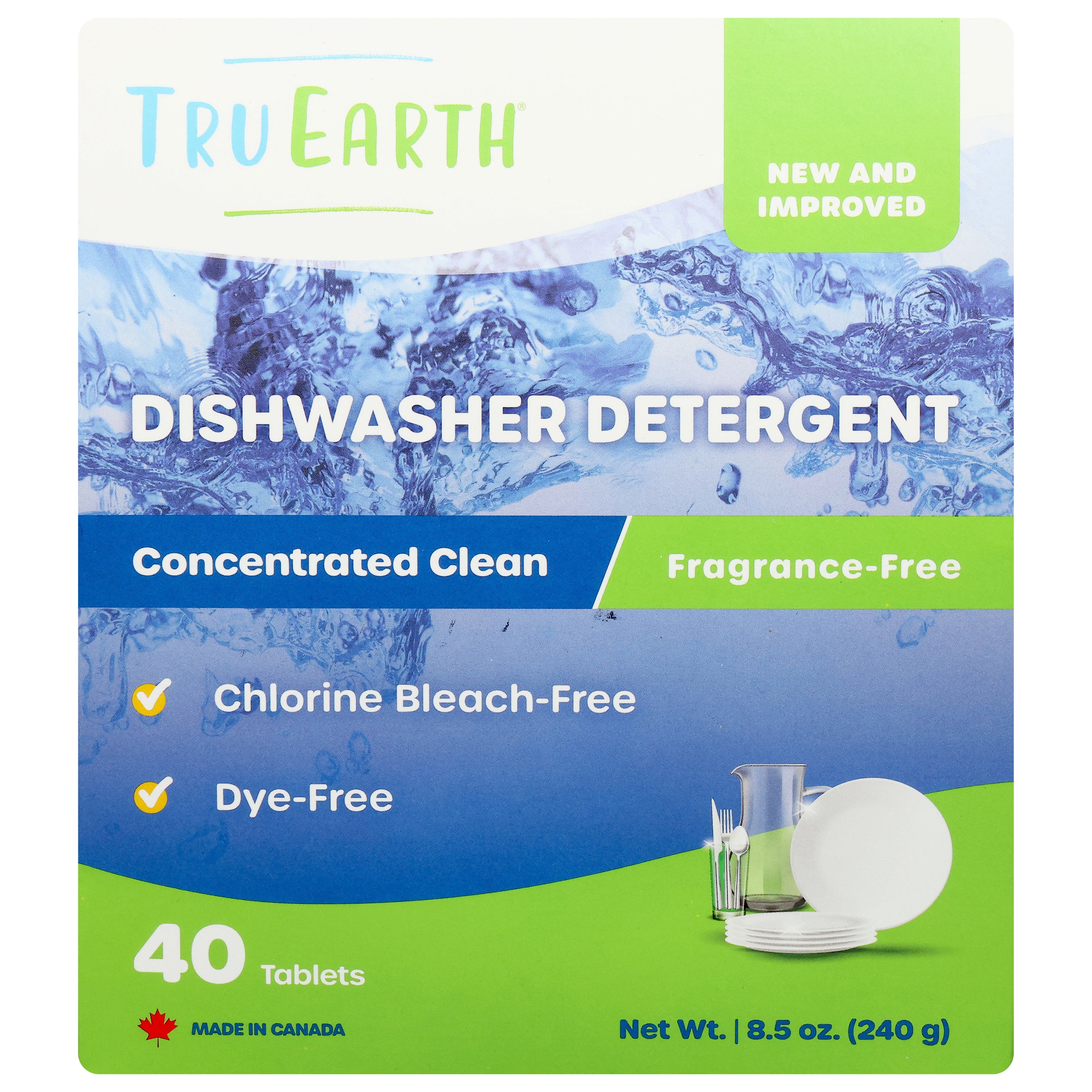 Tru Earth Tablets Fragrance-Free Dishwasher Detergent 40 ea - Case of 6