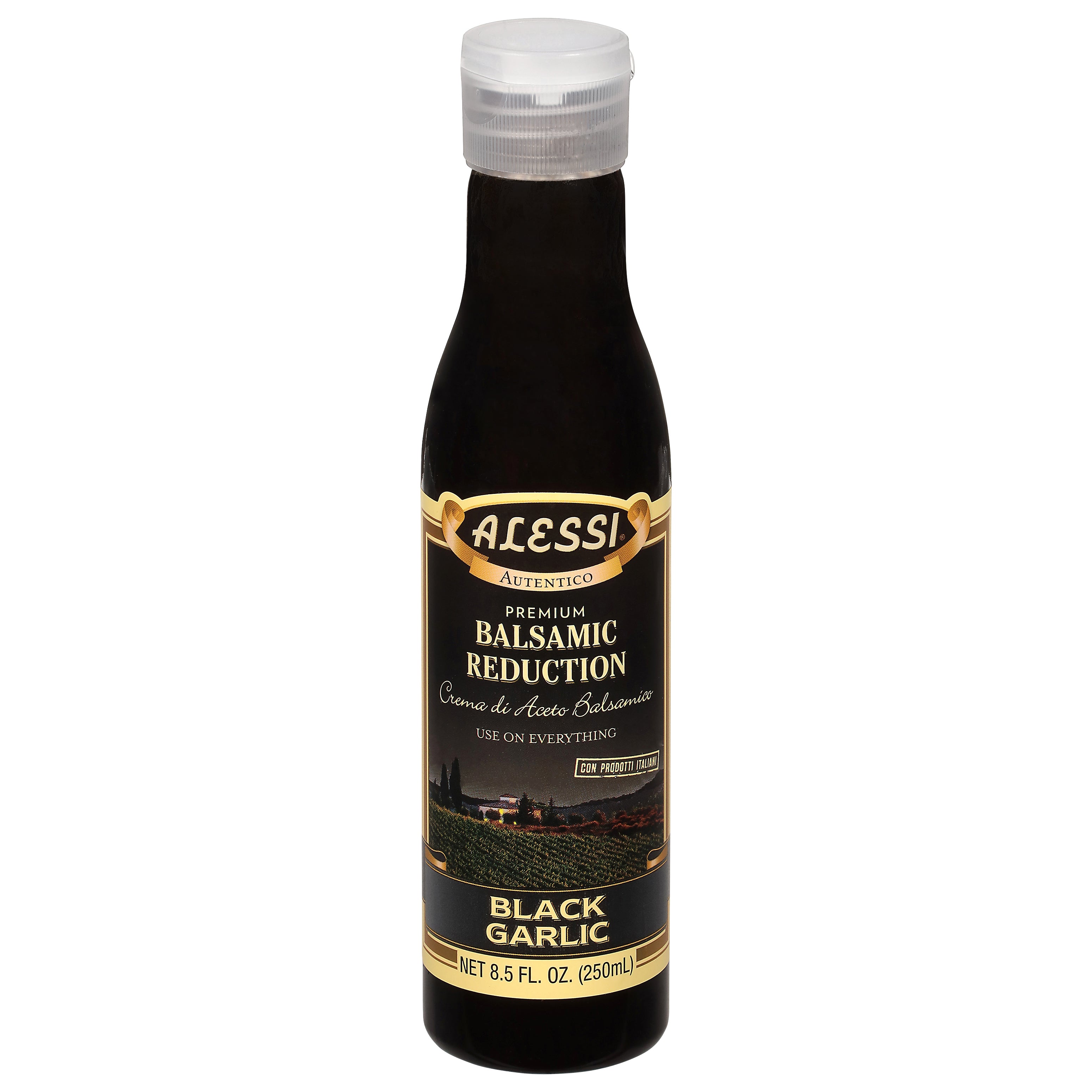 Alessi Premium Black Garlic Balsamic Reduction 8.5 fl oz - Case of 6
