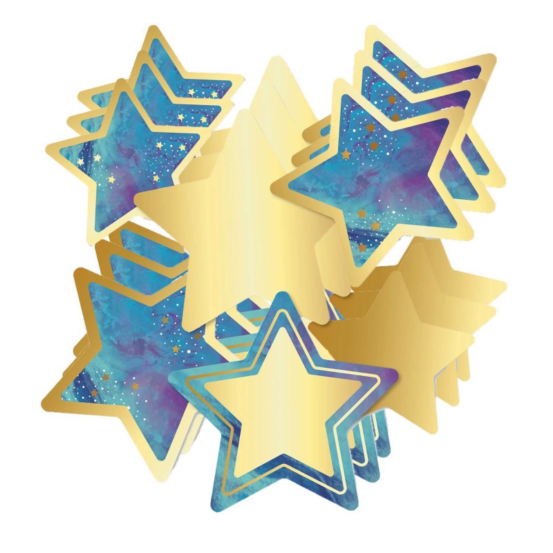 CARSON DELLOSA EDUCATION - Galaxy Stars Cut-Outs, 36 Per Pack, 3 Packs