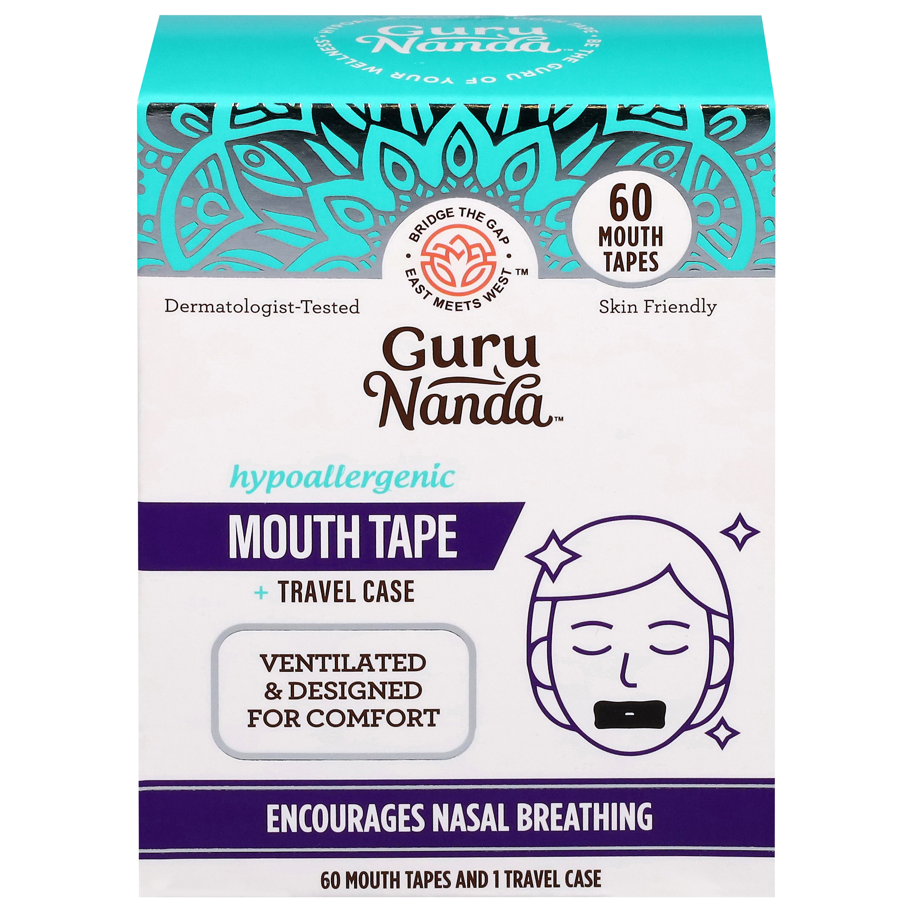 Guru Nanda Hypoallergenic Mouth Tape + Travel Case 1 Each - Case of 1