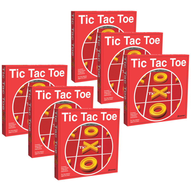 PRESSMAN - Tic Tac Toe Board Game, Pack of 6