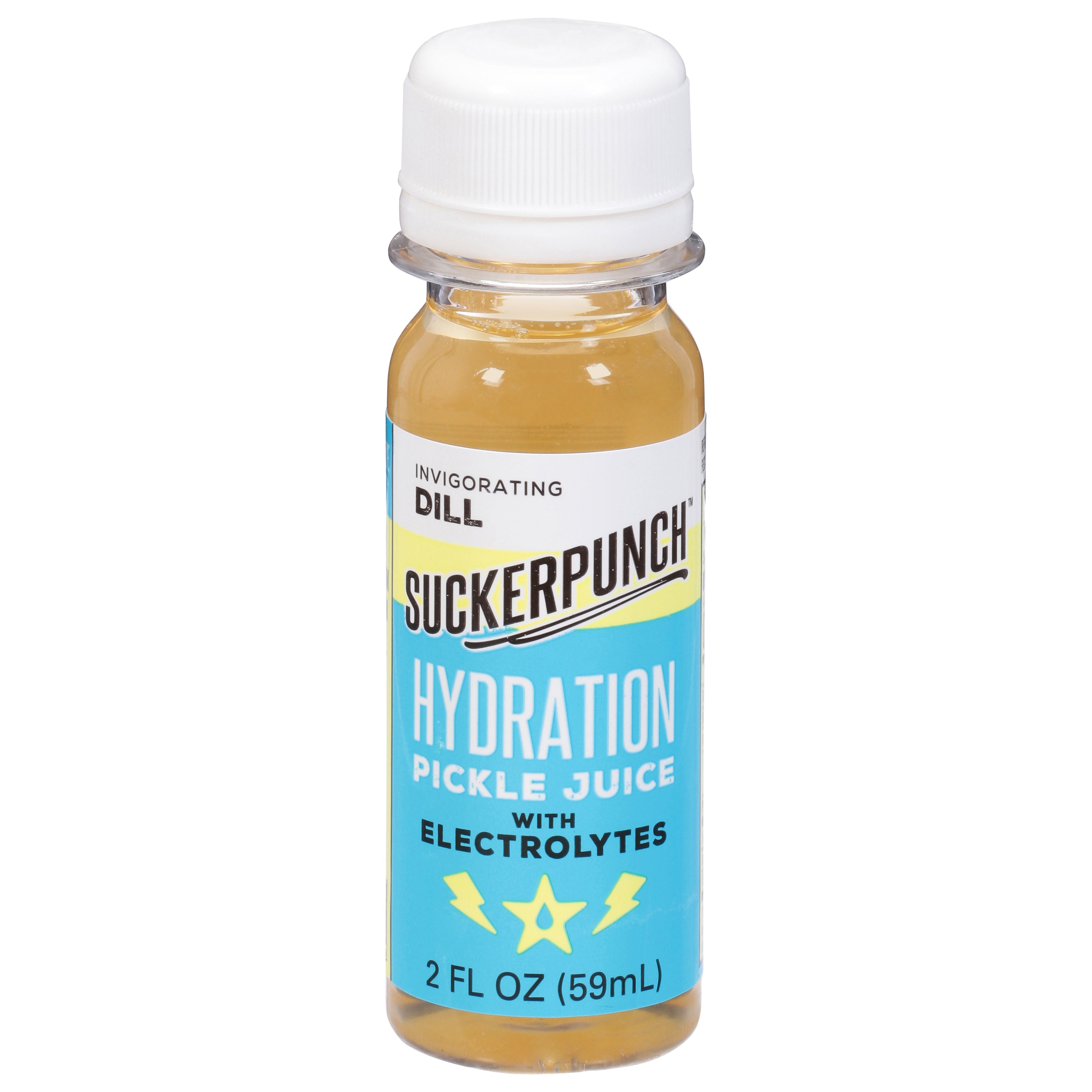 SuckerPunch Gourmet Hydration Invigorating Dill Pickle Juice with Electrolytes 2 fl oz - Case of 12