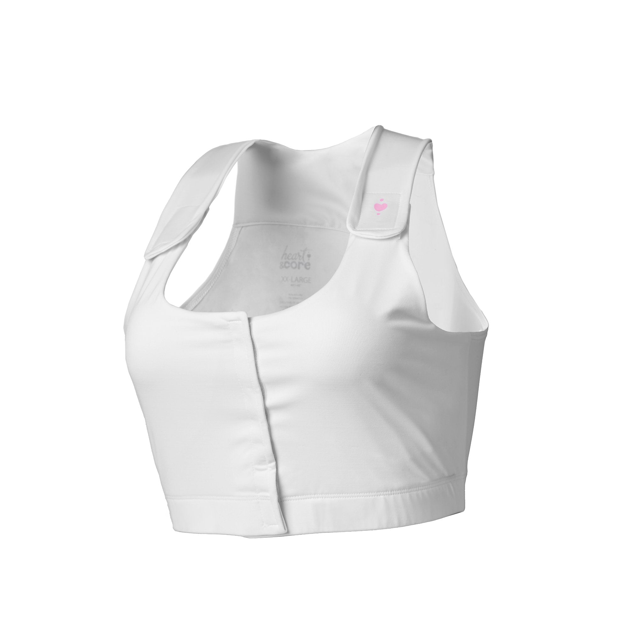 heart&core Sports and Medical LLC - Post-Surgical Bra Serena White X-Small 28 Inch [1/EA]