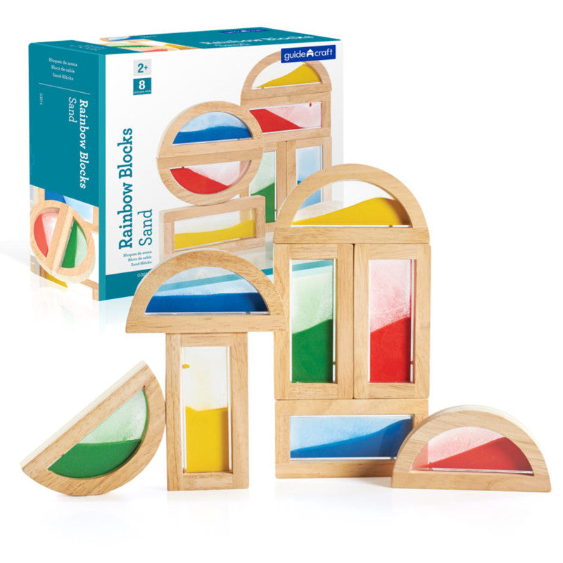 GUIDECRAFT - Sand Rainbow Blocks, 8 Pieces