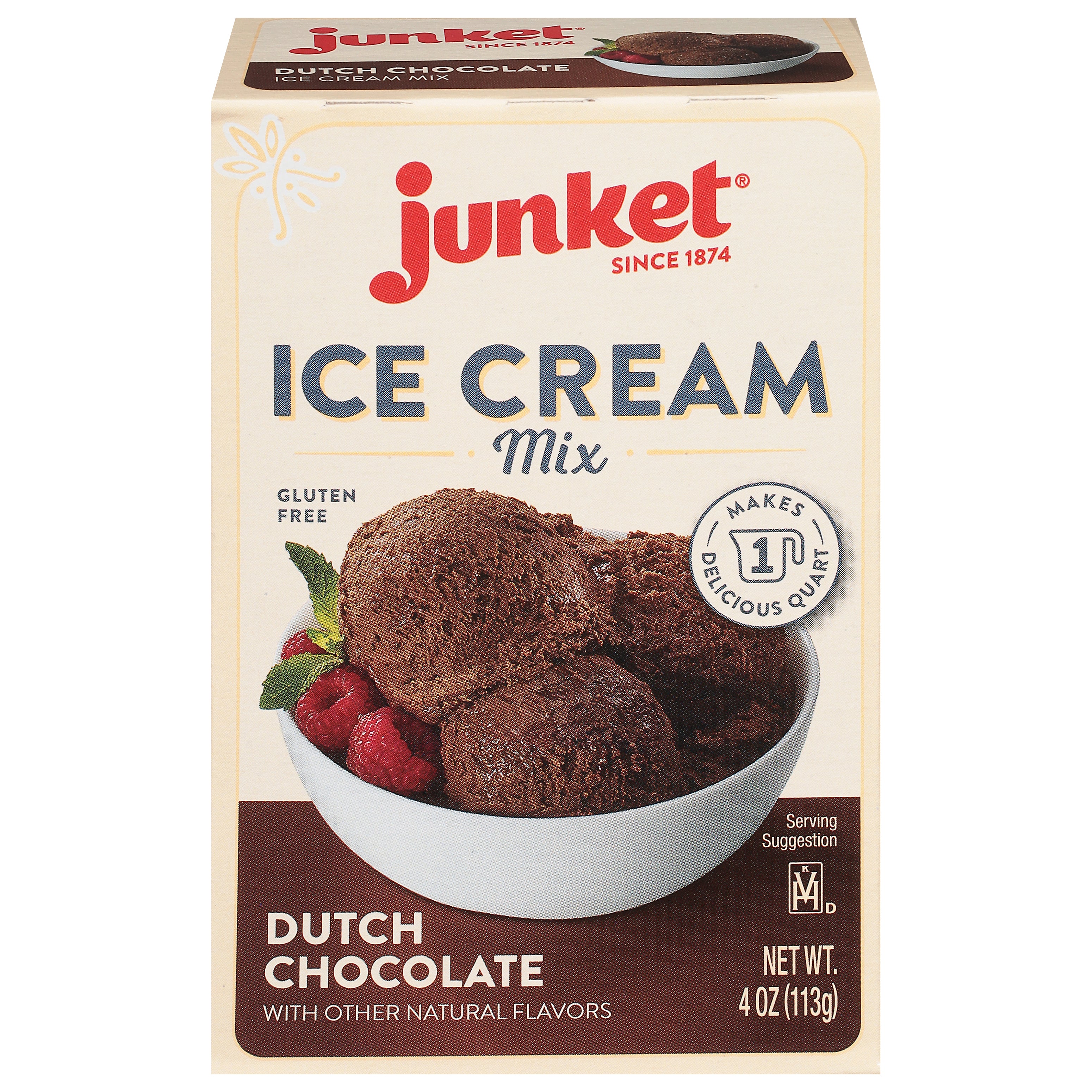 Junket Dutch Chocolate Ice Cream Mix 4 oz - Case of 12