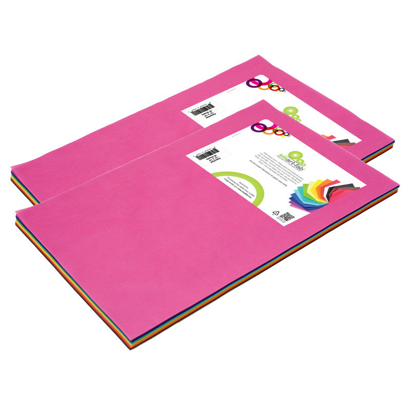 SMART-FAB - Art & Decoration Fabric Sheets, 12" x 18", Assorted, 45 Sheets Per Pack, 2 Packs
