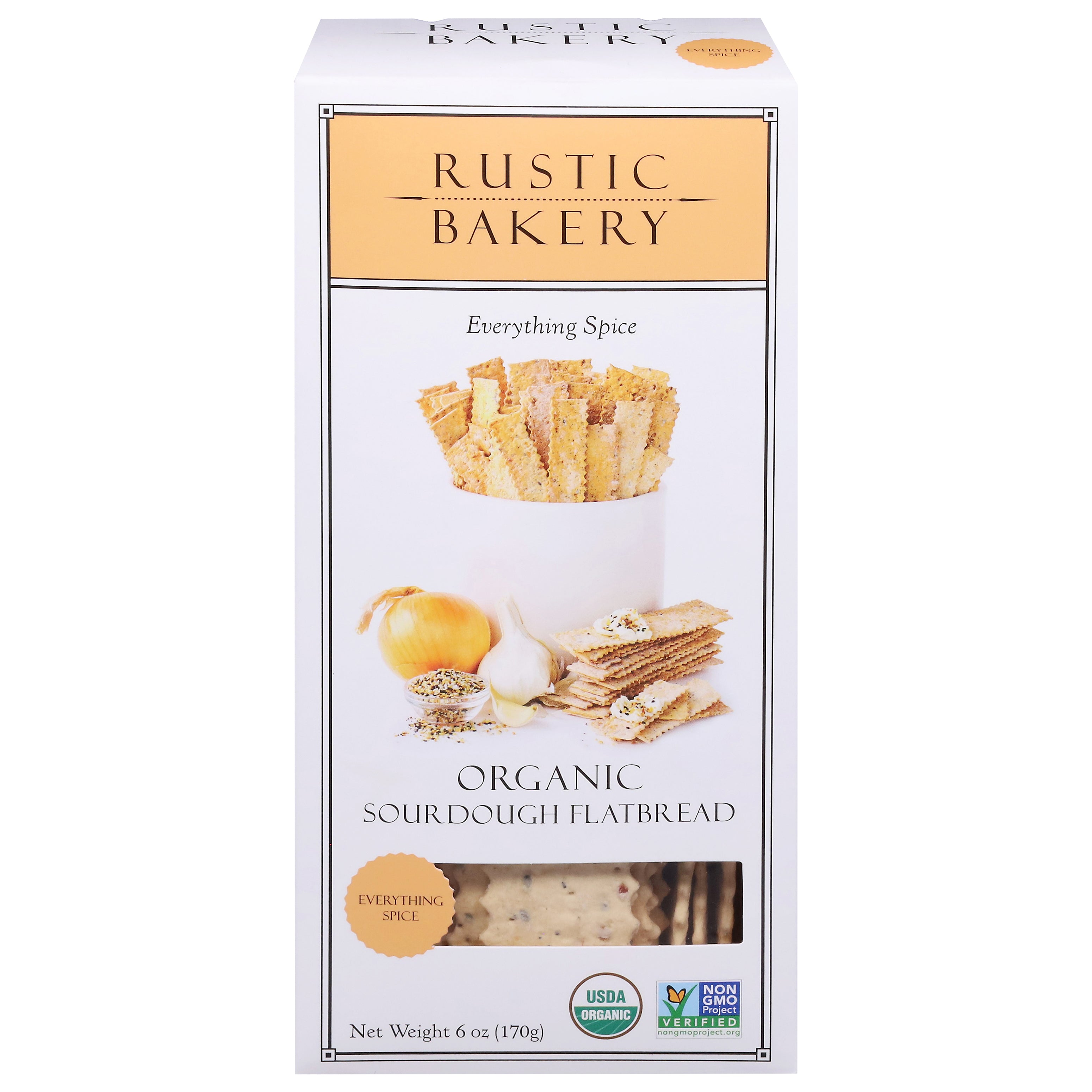 Rustic Bakery Organic Sourdough Everything Spice Flatbread 6 oz - Case of 12