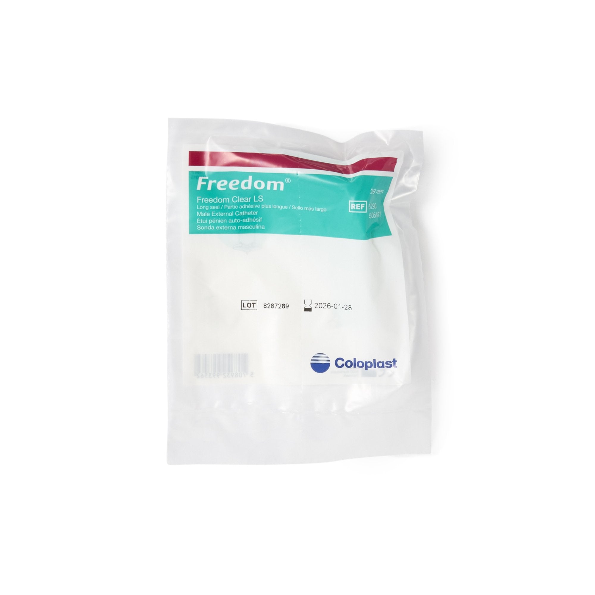 Coloplast - Male External Catheter Freedom Clear® LS Self-Adhesive Seal Silicone Medium [100/BX]