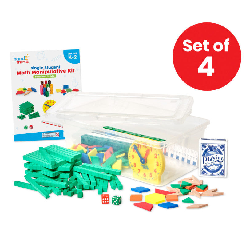 HAND2MIND - Individual Student Manipulative Kits, Grades K-2, Set of 4