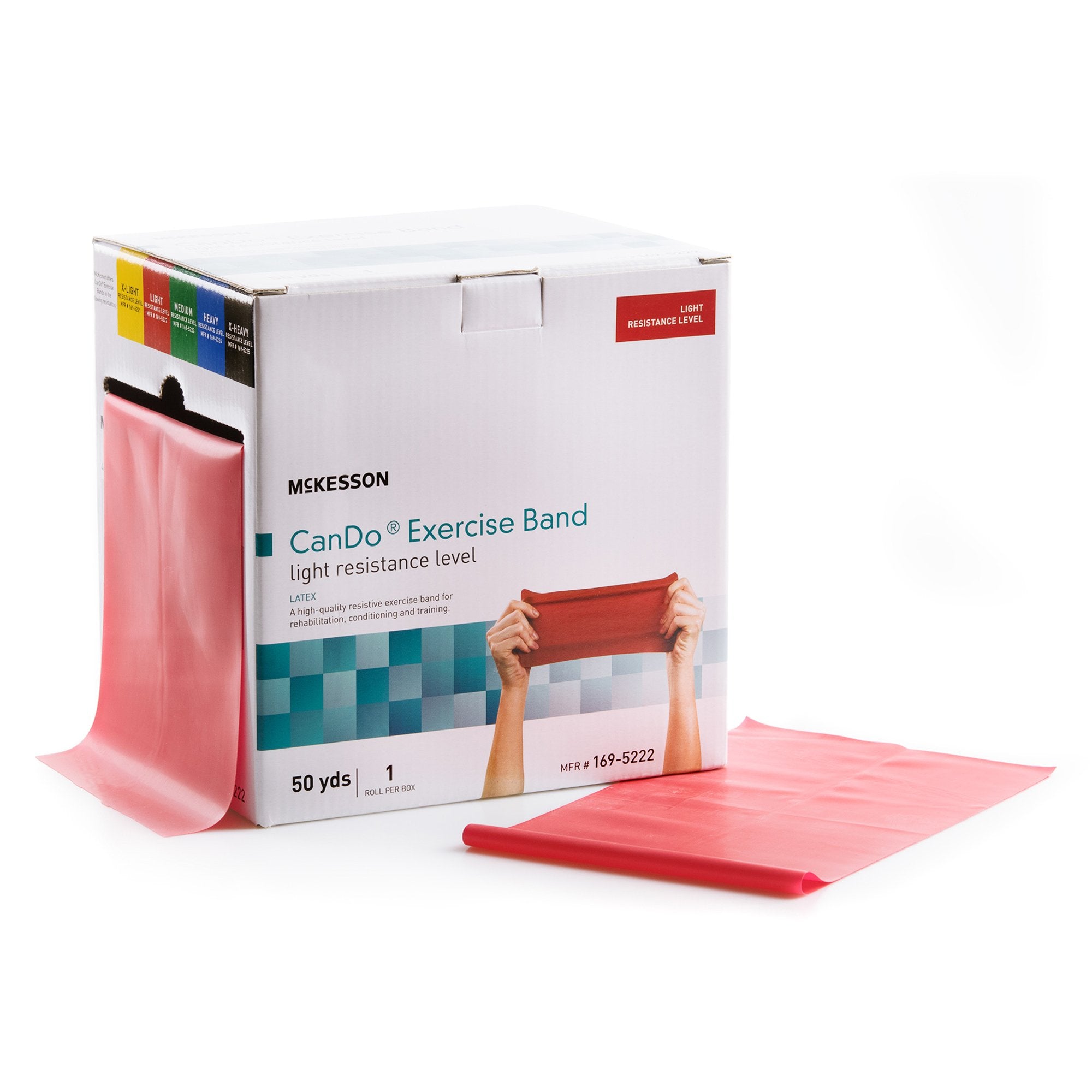 McKesson Brand - Exercise Resistance Band McKesson CanDo® Red 5 Inch X 50 Yard Light Resistance [1/EA] (1073311_EA)