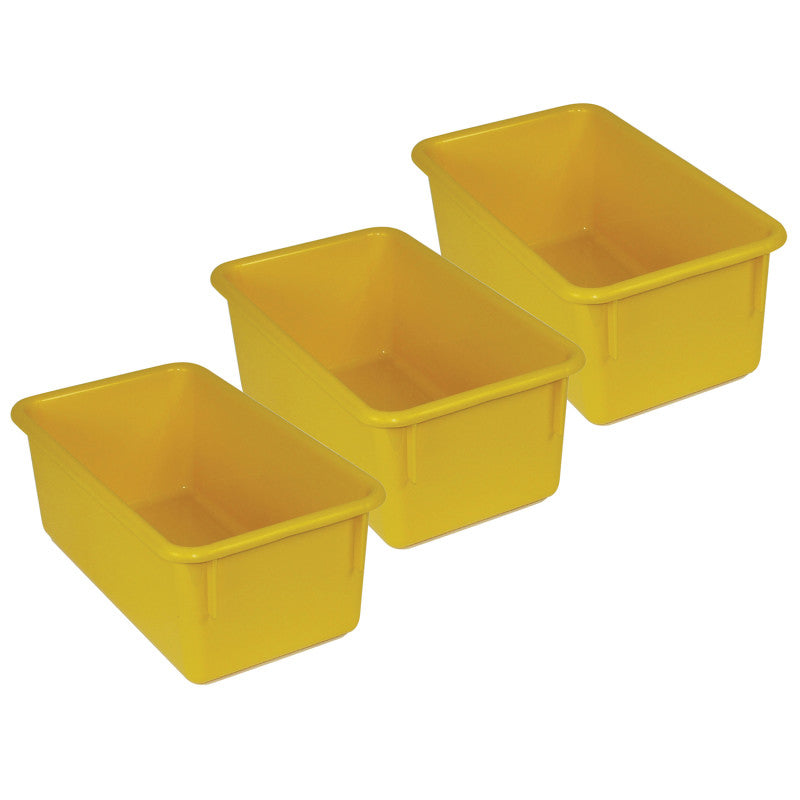 ROMANOFF - Stowaway® Tray no Lid, Yellow, Pack of 3