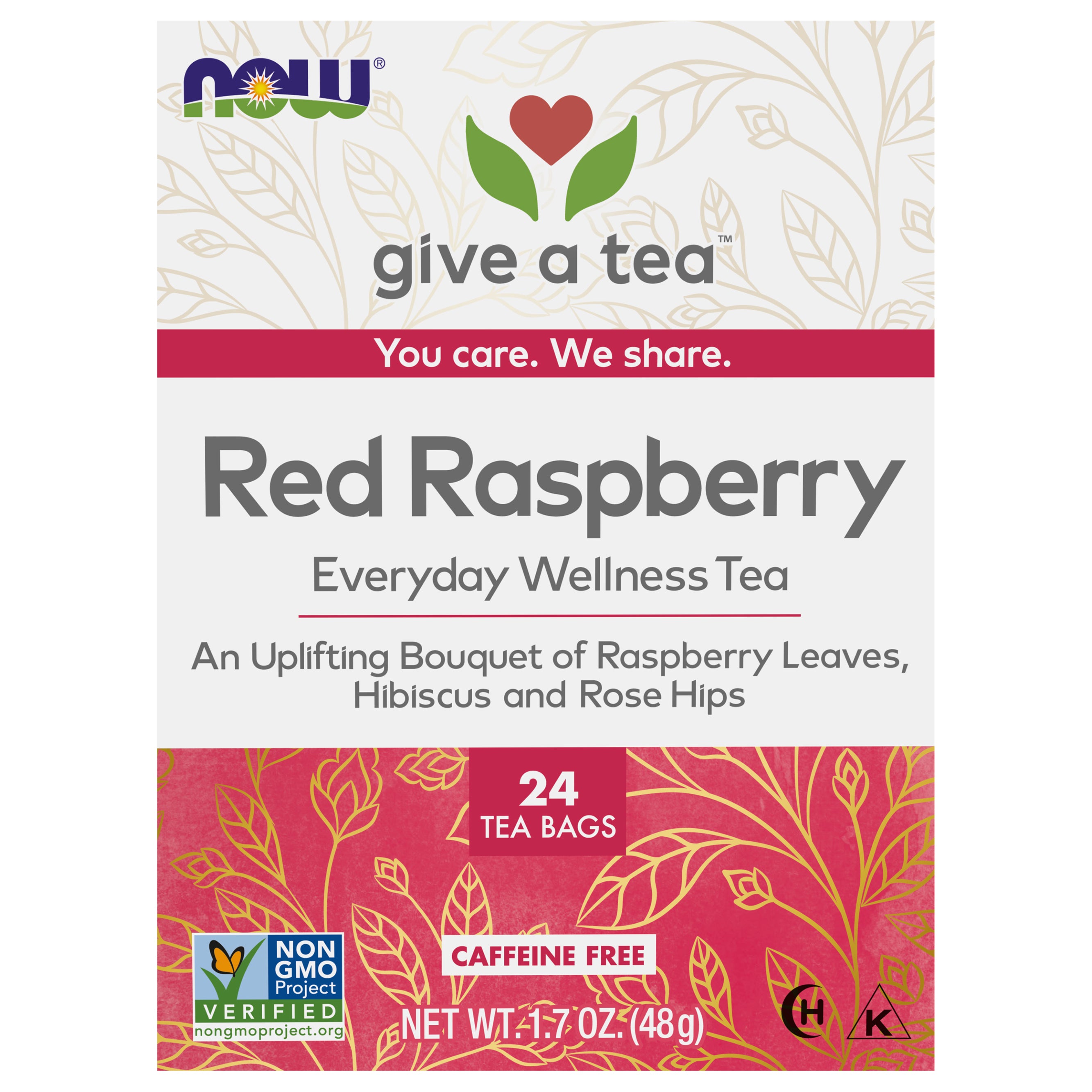 Red Raspberry Tea - 24 Tea Bags - Case of 6