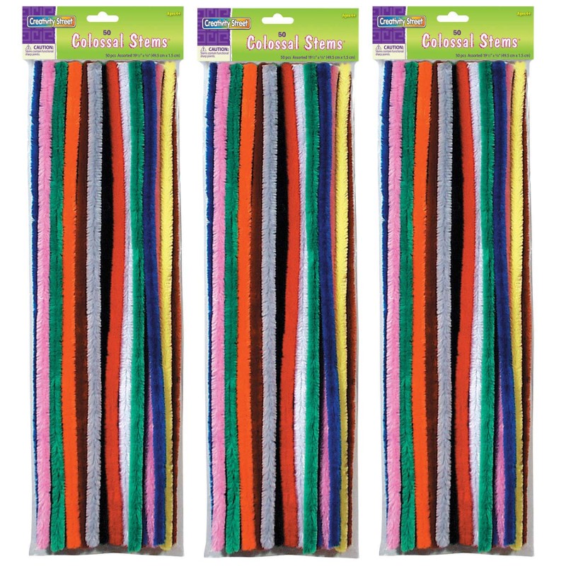 CREATIVITY STREET - Colossal Stems®, Colossal Stems, 19-1/2" x 15 mm, 50 Per Pack, 3 Packs