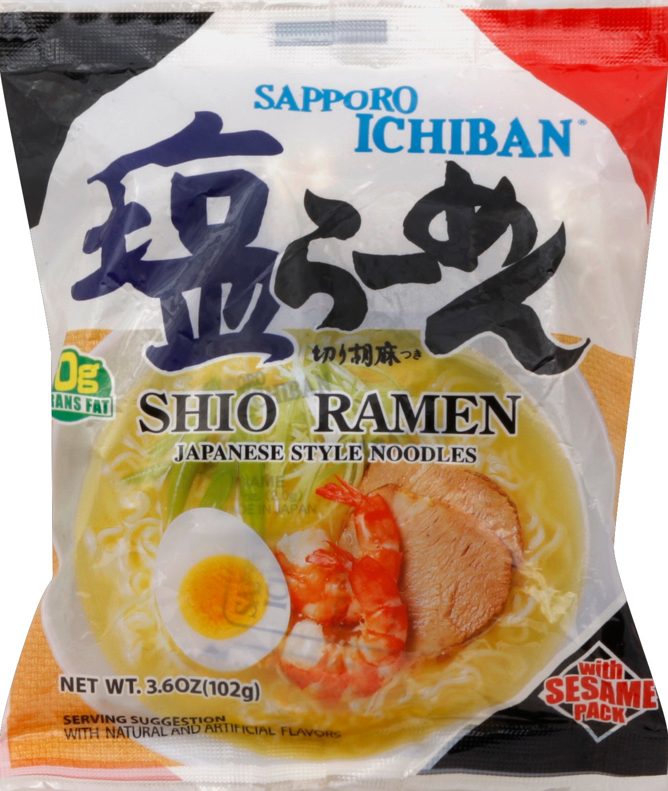 Sapporo Ichiban Shio Ramen 3.6 oz - Case of 24