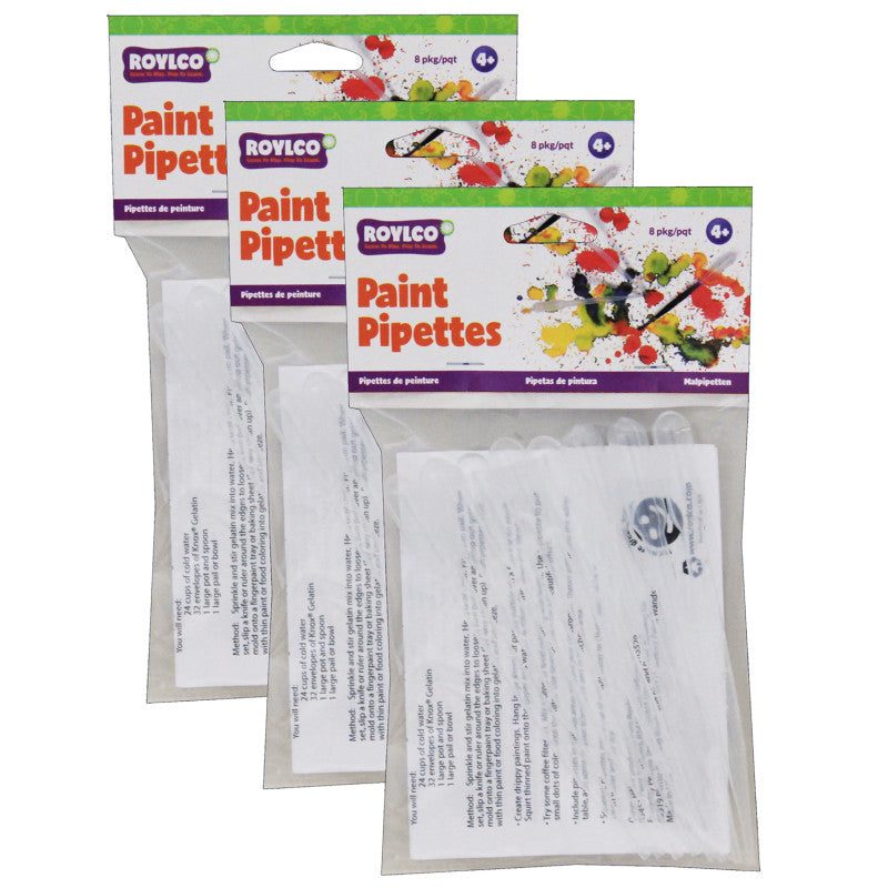 ROYLCO - Paint Pipettes, 8 Per Pack, 3 Packs