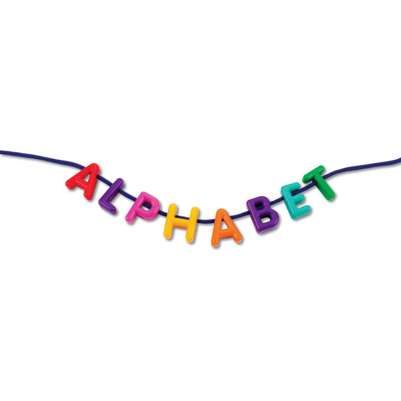 LEARNING RESOURCES - Plastic Lacing Uppercase Alphabet, 260 Letters, 15 Laces