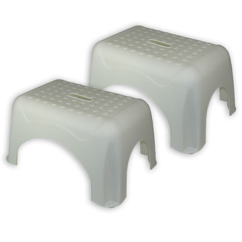 ROMANOFF - Step Stool, White, Pack of 2