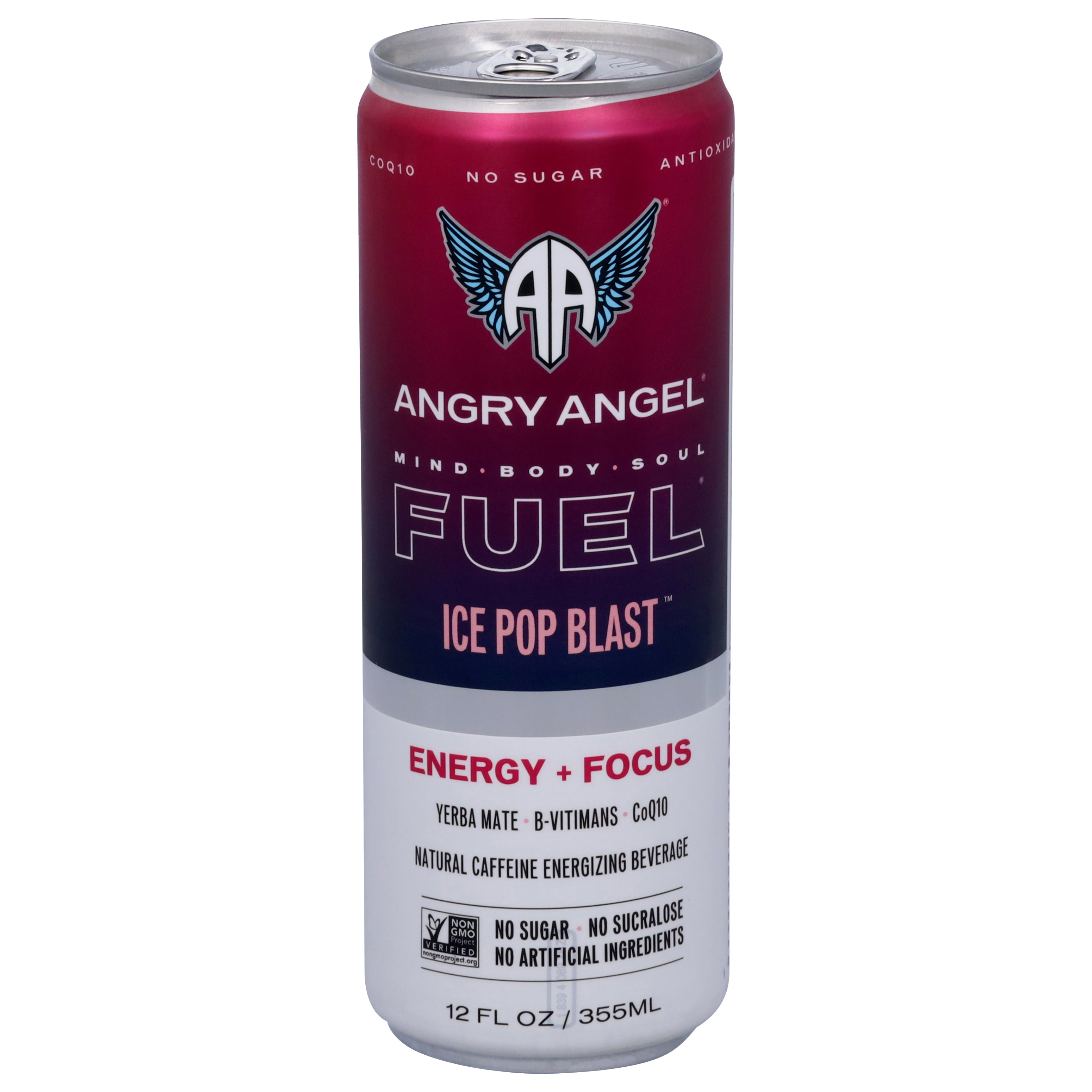 Angry Angel Fuel Ice Pop Blast Energizing Beverage 12 fl oz - Case of 12