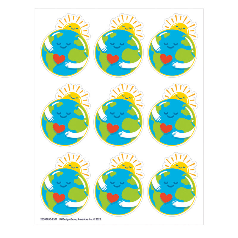 EUREKA - Earth Giant Stickers, 36 Per Pack, 12 Packs