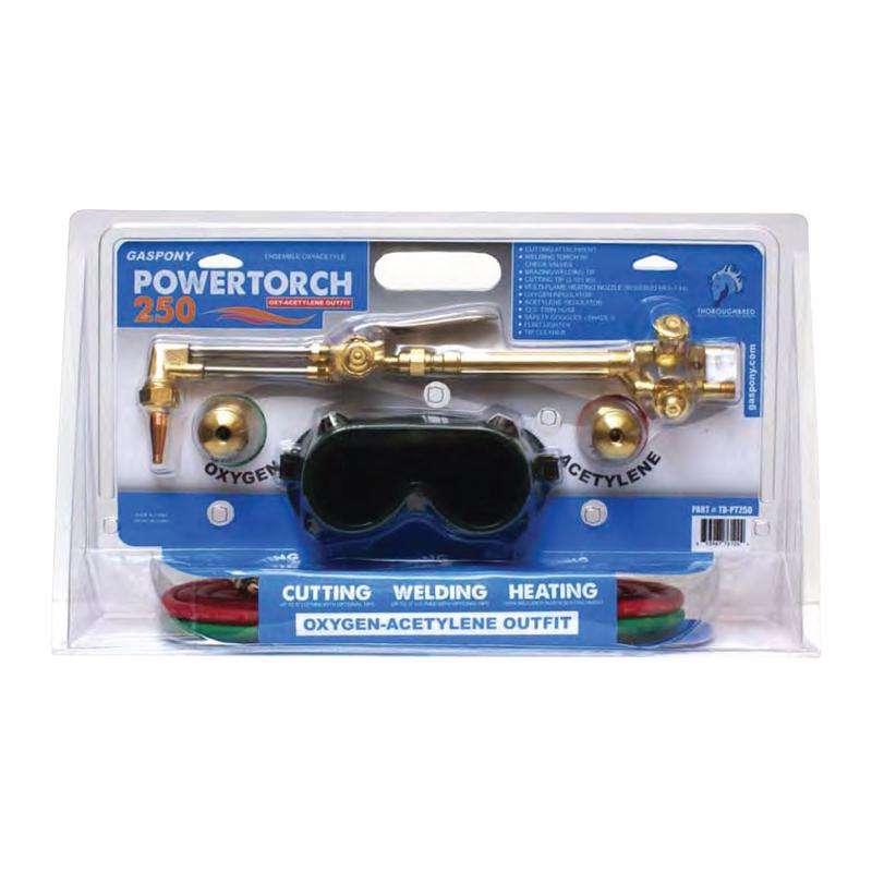 THOROUGHBRED - Thoroughbred GasPony PowerTorch 250 Torch Kit 11 pc Oxy-Acetylene