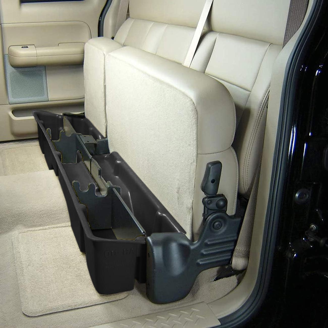 DU-HA Underseat Storage Gun Case for 2004-08 Ford F150 Supercab/SuperCrew (Black)