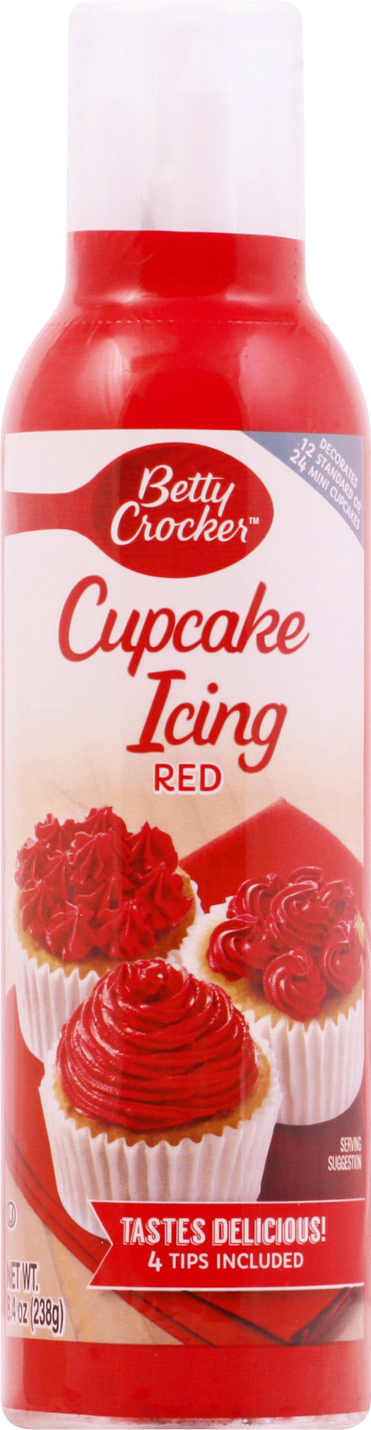 Betty Crocker Red Cupcake Icing 8.4 oz - Case of 6