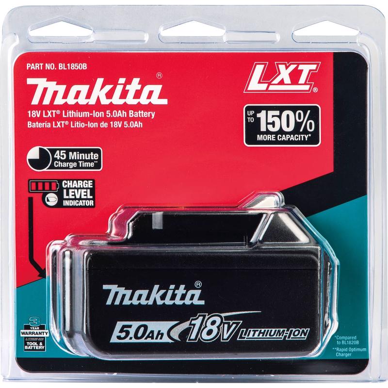 MAKITA - Makita 18V LXT 5 Ah Lithium-Ion Slide Battery 1 pc