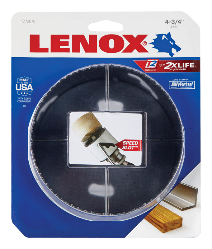 LENOX - Lenox Speed Slot 4-3/4 in. Bi-Metal Hole Saw 1 pk