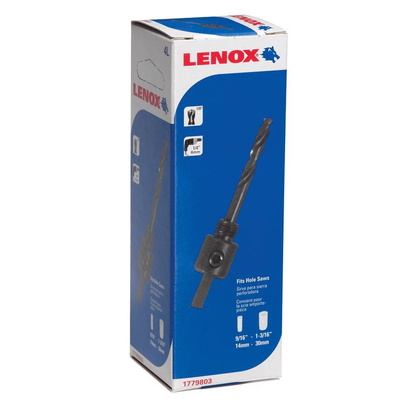 LENOX - Lenox 5 in. L Hole Saw Mandrel 9/16 in. 1-3/16 in. 1/4 in. 3-Flat 1 pc