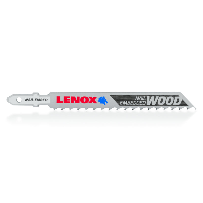 LENOX - Lenox 4 in. Bi-Metal T-Shank Nail-Embedded Wood Jig Saw Blade 6 TPI 3 pk