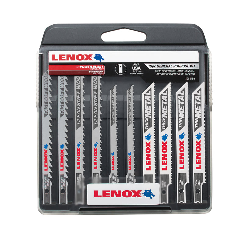 LENOX - Lenox 4 - 5 in. Bi-Metal U-Shank General Purpose Jig Saw Blade Set 10 pc