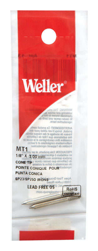 WELLER - Weller Lead-Free Soldering Tip 1/8 in. D Copper 2 pc
