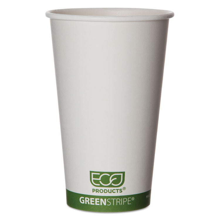 Eco-Products - GreenStripe Renewable and Compostable Hot Cups, 16 oz,  50/Pack, 20 Packs/Carton