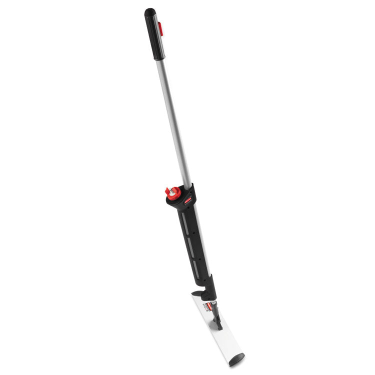 Rubbermaid Commercial HYGEN - Pulse Microfiber Spray Mop System, 17" Wide Microfiber Head, 52" Black Plastic Handle