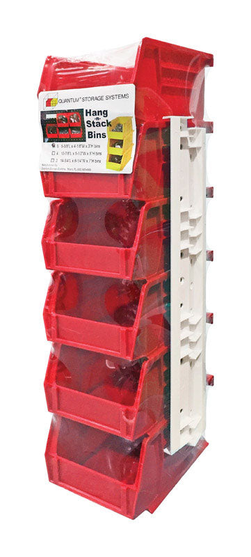 QUANTUM STORAGE - Quantum Storage 4-1/8 in. W X 2-13/16 in. H Tool Storage Bin Polypropylene Red