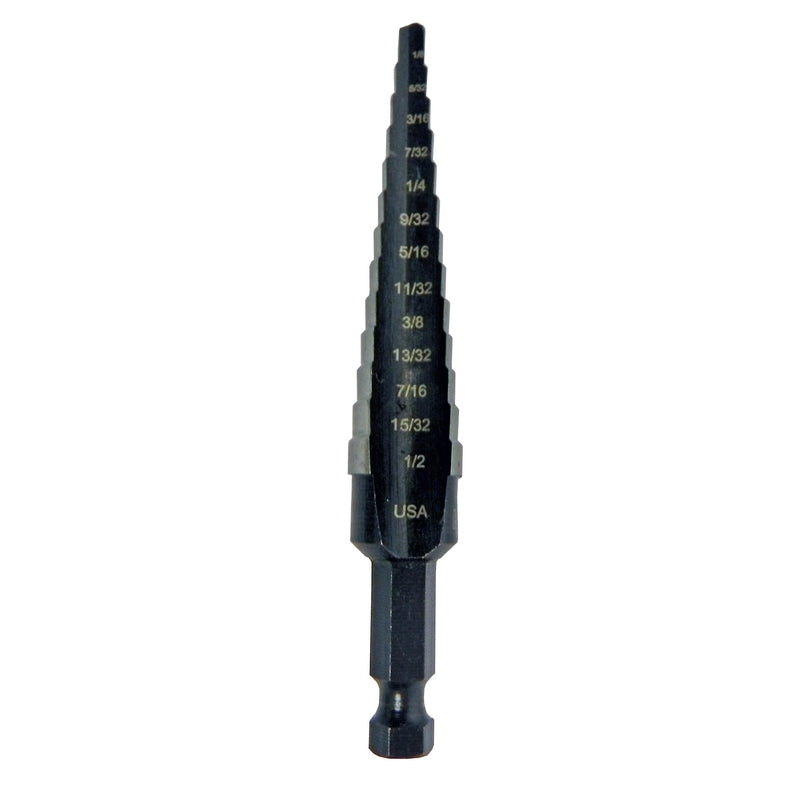 IRWIN - Irwin Unibit 1/8 to 1/2 in. High Speed Steel Step Drill Bit Square Shank 1 pc