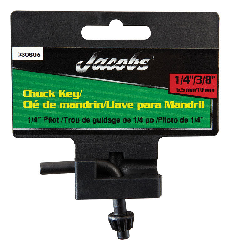 JACOBS - Jacobs 1/4 to 3/8 in. X 1/4 in. KGA Chuck Key L-Handle Steel 1 pc