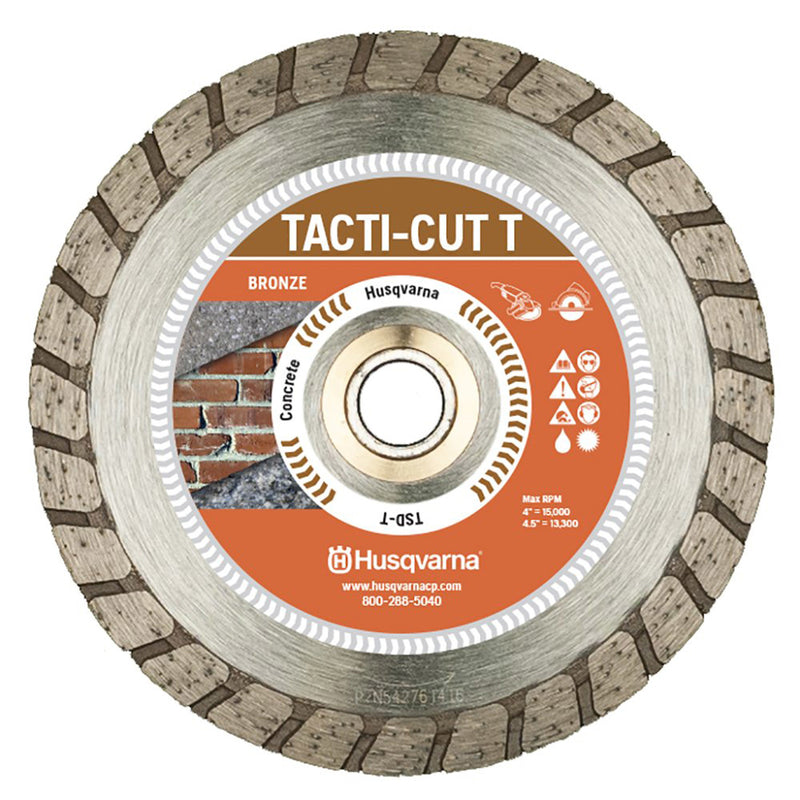 HUSQVARNA - Husqvarna Tacti-Cut Dri Disc 4-1/2 in. D X 7/8 in. Steel Turbo Diamond Saw Blade 1 pk