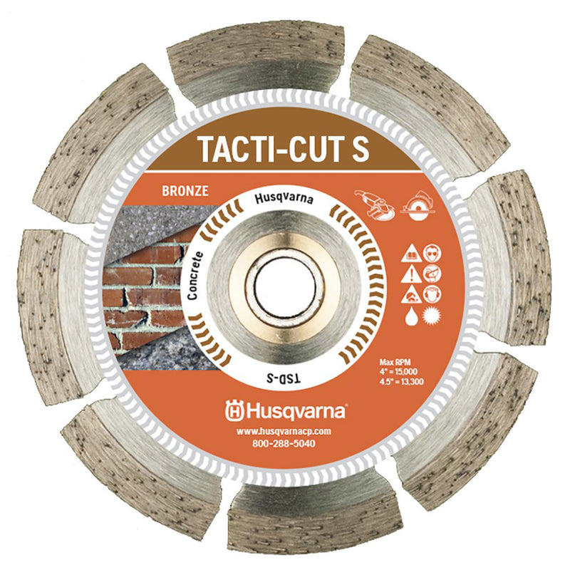 HUSQVARNA - Husqvarna Tacti-Cut Dri Disc 4 in. D X 7/8 in. Steel Segmented Rim Diamond Saw Blade 1 pk