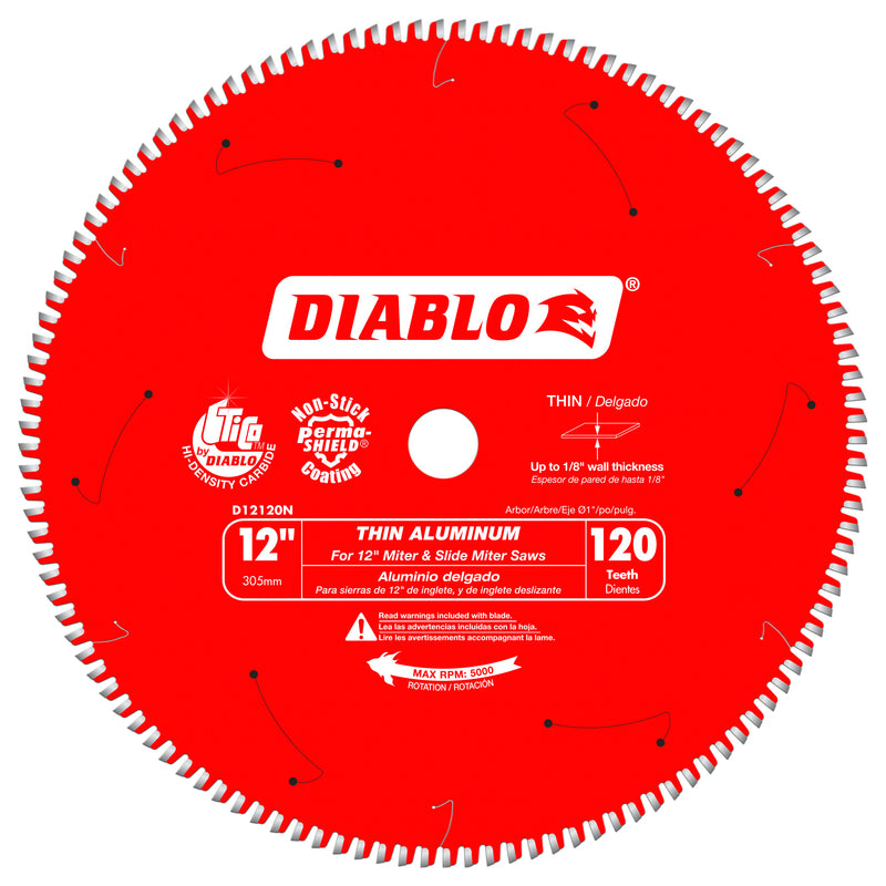 DIABLO - Diablo 12 in. D X 1 in. TiCo Hi-Density Carbide Circular Saw Blade 120 teeth 1 pk