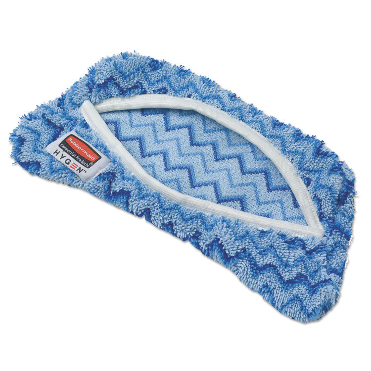 Rubbermaid Commercial HYGEN - HYGEN Flexi Frame Damp Mop Covers, Microfiber, Blue, 8 x 8