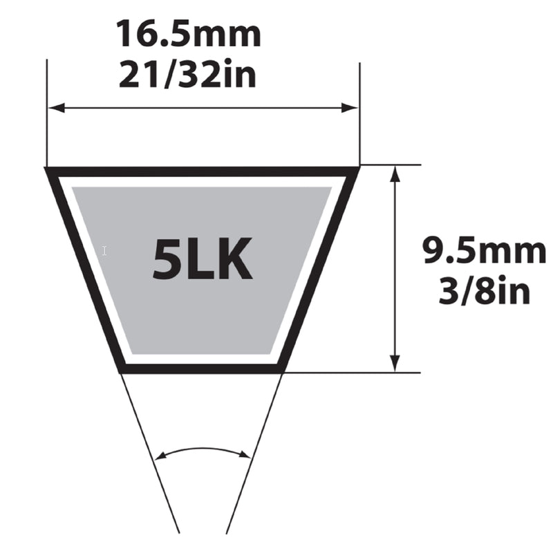 MITSUBOSHI - Mitsuboshi Super KB 5LK610 V-Belt 0.63 in. W X 61 in. L For Riding Mowers