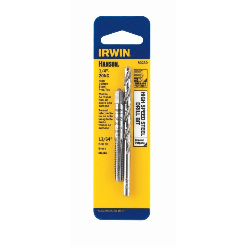 IRWIN - Irwin Hanson Steel SAE Drill and Tap Set 13/64 in. 1/4 in. 2 pc