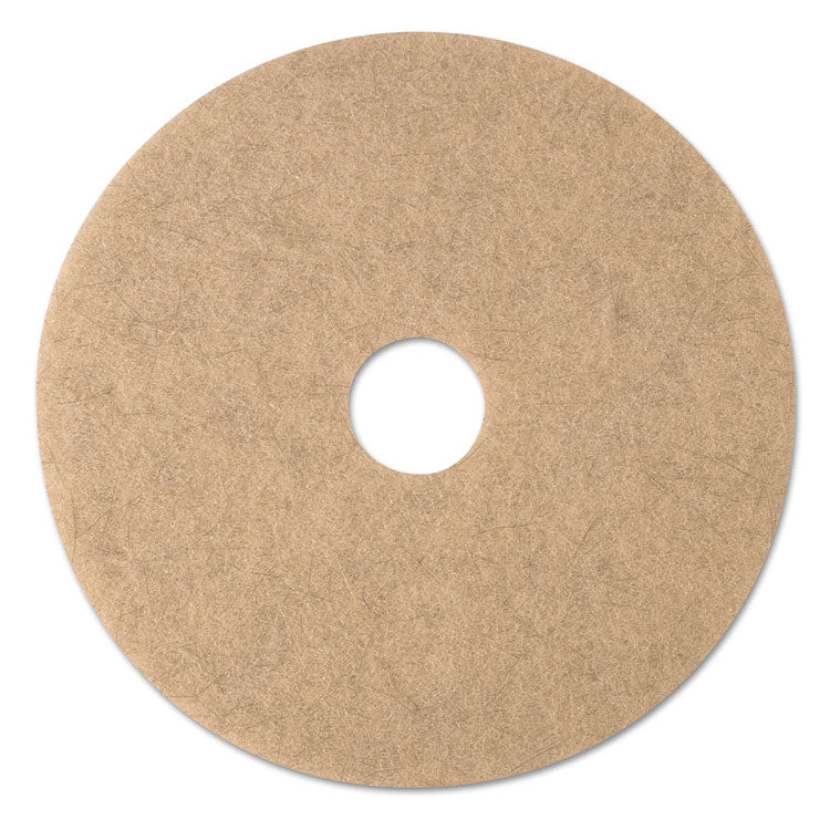 3M - Ultra High-Speed Natural Blend Floor Burnishing Pads 3500, 20" Diameter, Tan, 5/Carton