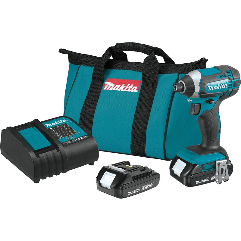 MAKITA - Makita 18V LXT 1/4 in. Cordless Brushed Impact Driver Kit (Battery & Charger)