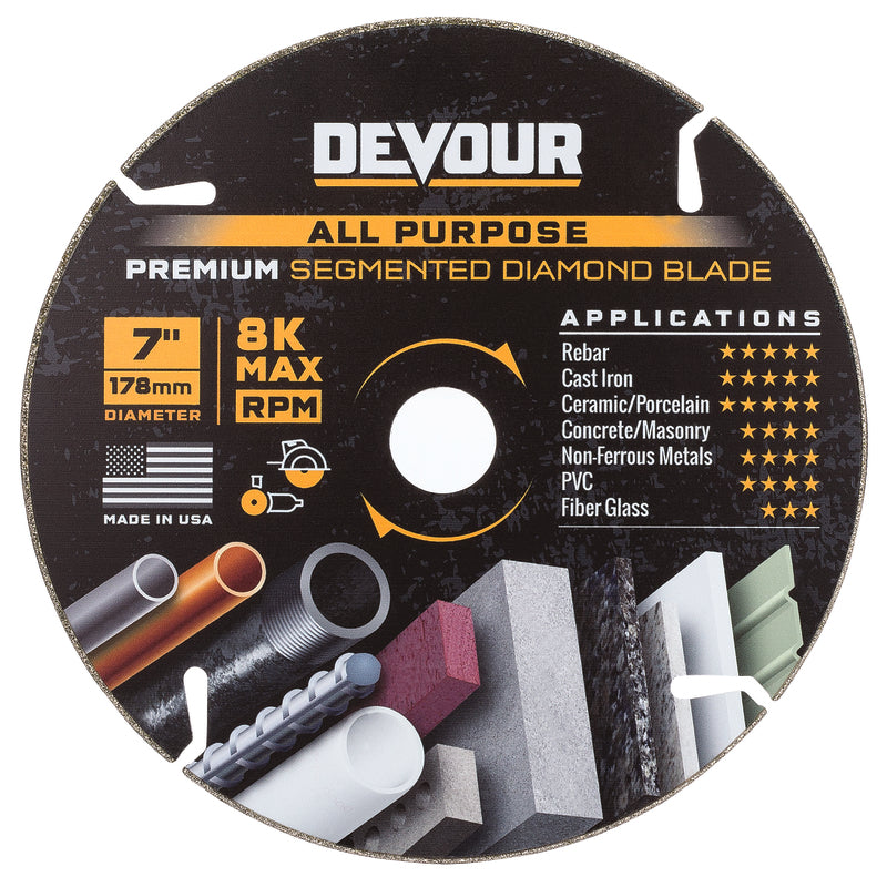 NUTEK - NuTek DEVOUR 7 in. D Diamond Segmented Cutting Wheel