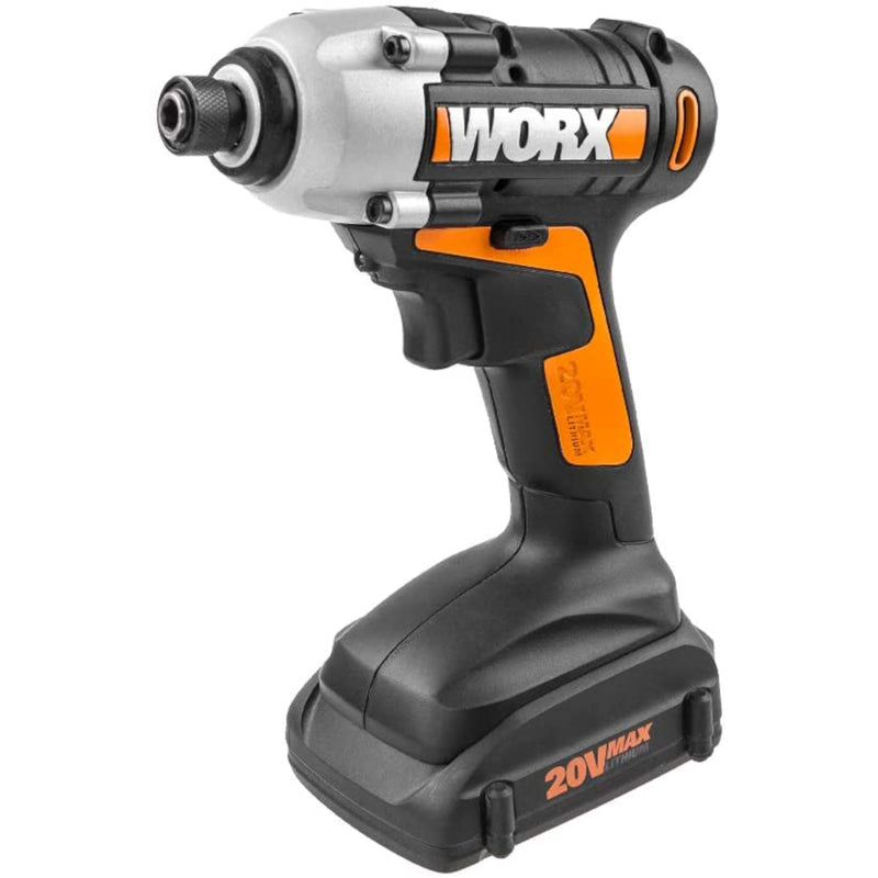 WORX - Worx 20V 1/4 in. Cordless Brushed Impact Driver Kit (Battery & Charger)