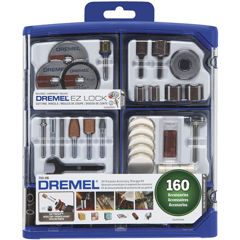 DREMEL - Dremel EZ Lock All-Purpose Rotary Tool Accessory Kit 160 pc