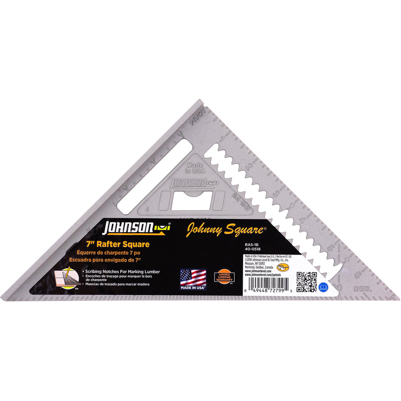 JOHNSON - Johnson Johnny Square 7 in. L Aluminum Professional Rafter Square
