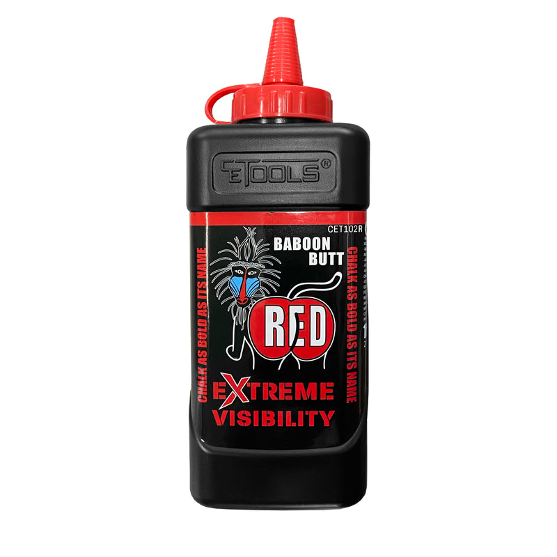 CE TOOLS - CE Tools 10 oz Permanent Extreme Visibility Marking Chalk Baboon Butt Red 1 pk